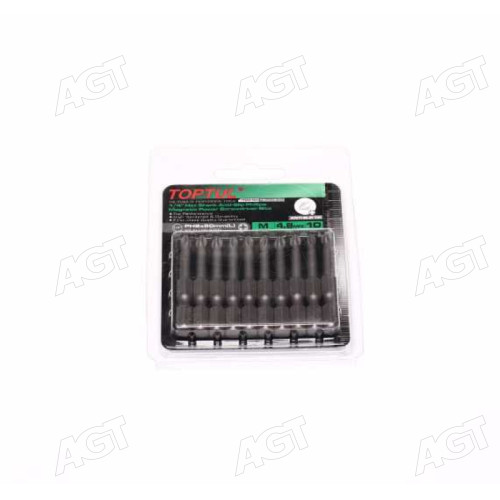 Набор бит 1/4 50мм PH2 магнитных Anti-Slip (под шуруповерт) 10шт(TOPTUL)