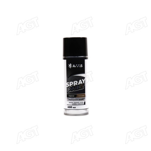 Фарба чорна глянсова (балон 450ml) RAL 9005/9011 <AXXIS>