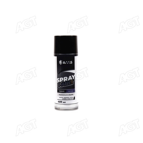 Фарба чорна матова (балон 450ml) <AXXIS>