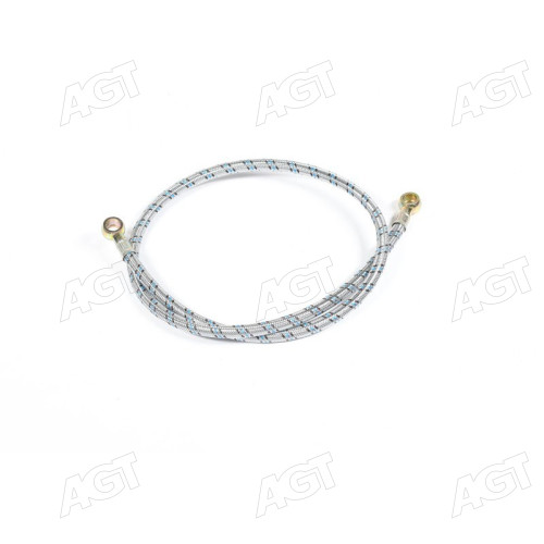 Топливопровод низкого давления PTFE нержавеющая оплетка МТЗ (обратка) (L=1200 мм под болт М14) ПРЕМИУМ