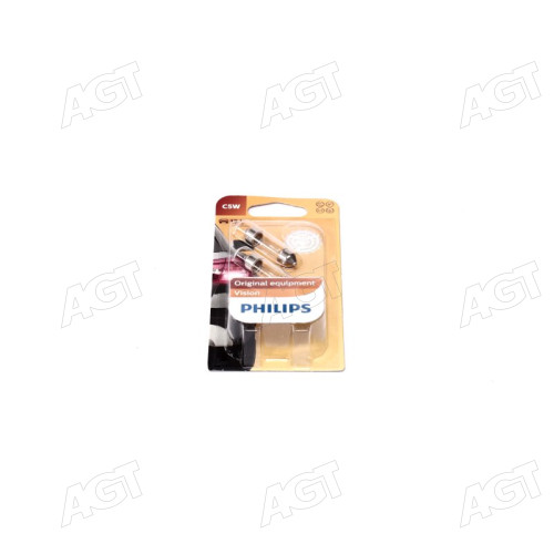 Лампа накаливания C5W 12V SV8,5 3200К 2шт blister (произв. Philips)
