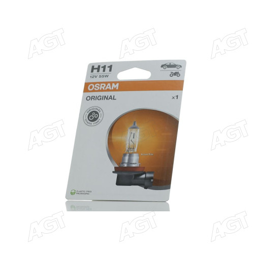 Лампа фарная H11 12V 55W PGJ19-2 ORIGINAL LINE (1 шт) blister eco-упаковка (произв. OSRAM)