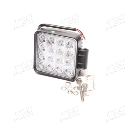 Фара LED квадратна 48W, 16 ламп, 108*128мм, 3300Lm вузький промінь 9-32V 6000K  МТЗ (LITLEDA, JUBANA)