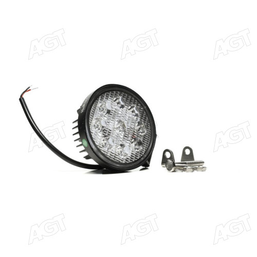 Фара LED кругла 27W, 9 ламп, 115*140мм, 1800Lm вузький промінь 12/24V 6000K  МТЗ (LITLEDA, JUBANA)