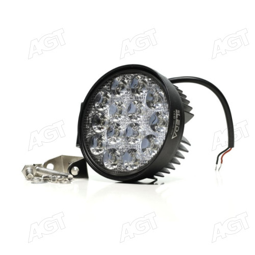 Фара LED круглая 42W, 14 ламп, 114*128мм, 3080Lm широкий луч 9-32V 6000K  МТЗ (LITLEDA, JUBANA)
