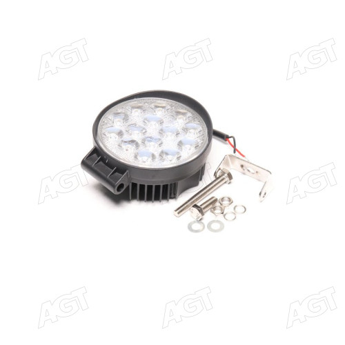 Фара LED круглая 42W, 14 ламп, 116*137,5мм, 3080Lm узкий луч 12/24V 6000K  МТЗ (LITLEDA, JUBANA)