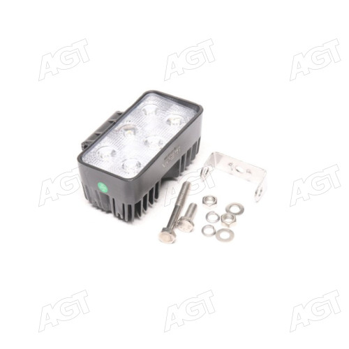 Фара LED прямоугольная 18W, 6 ламп, 110*90мм, 1200Lm узкий луч 12/24V 6000K МТЗ (LITLEDA, JUBANA)