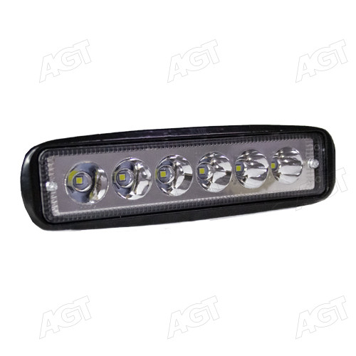 Фара LED прямокутна 18W, 6 ламп, 150х38х46 мм, вузький промінь (SLON)