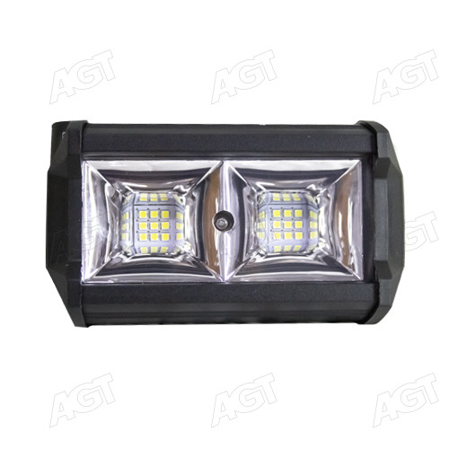 Фара LED прямокутна 96W, 32 лампи, 80х135х65 мм, широкий (розсіяне ближнє світло (потік) промінь (SLON)