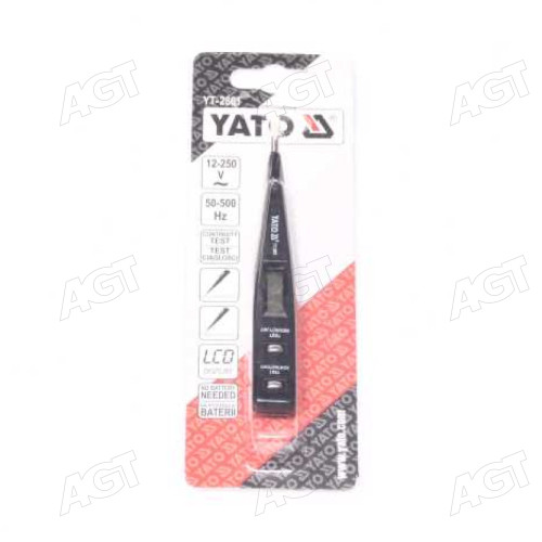 Індикатор напруги контрольний цифровий 12-250 V LCD [20/500], шт(YATO )