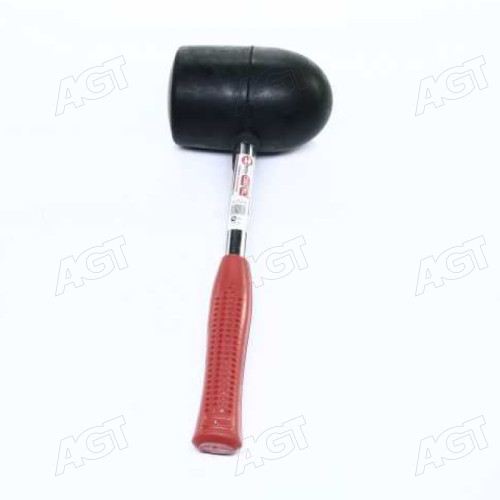 Киянка резиновая 1250г. 90мм. черная резина, металлическая ручка (INTERTOOL)