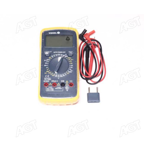 Мультиметр для измерения электрических параметров: цифровой, высота цифр - 25 мм [20] (VOREL)