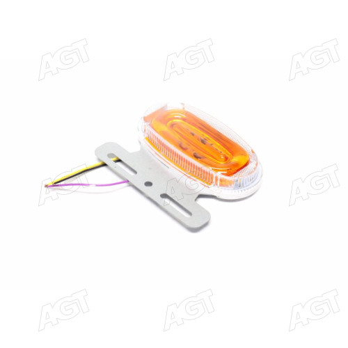 Ліхтар габаритний (помаранчевий) 9D LED 24V (з поворотом, що біжить, підсвічуванням борту) (TEMPEST)