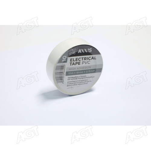 Изолента белая 19mm*10м <AXXIS>