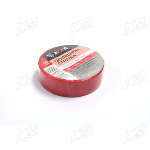 Ізолента червона 19mm*18м <AXXIS>