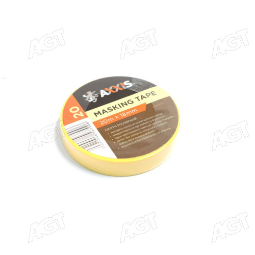 Скотч малярський (малярна стрічка) 18mm*20м <AXXIS>