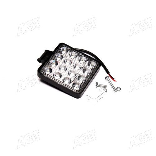 Фара LED квадратная 48W 6000K (16 диодов) (10.5см х 10.5см х 1.5см) <ДК>