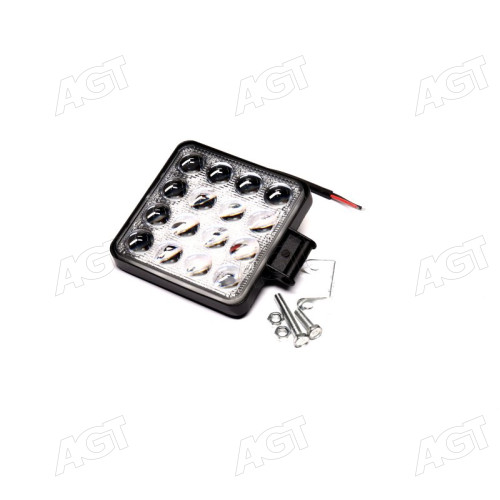 Фара LED квадратна 48W 6000K (16 діодів) (10.5см х 10.5см х 1.5см) 3D лінза <ДК>