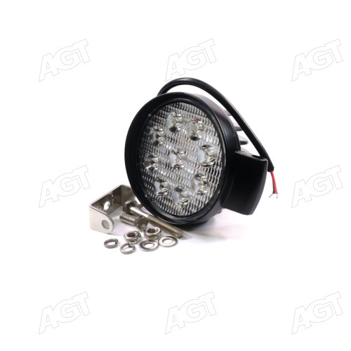 Фара LED кругла 27W, 9 ламп, 110 * 128мм, вузький промінь <ДК>