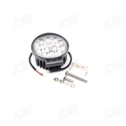 Фара LED кругла 42W, 14 ламп, 116 * 137,5мм, широкий промінь <ДК>
