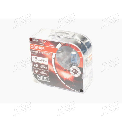 Лампа фарна H11 12V 55W PGJ19-2 NIGHT BREAKER LASER next generation (+150) компл. (вир-во OSRAM)