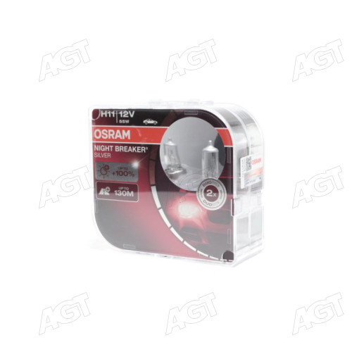 Лампа фарна H11 12V 55W PGJ19-2 NIGHT BREAKER SILVER (+100) компл.(вир-во OSRAM)