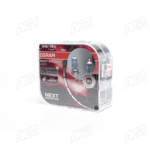 Лампа фарна H8 12V 35W PGJ19-1 NIGHT BREAKER LASER next generation (+150) компл (вир-во OSRAM)