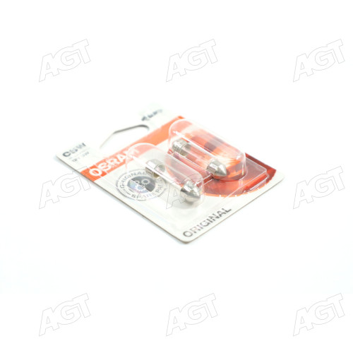 Лампа софітна допоможе. освітлення C5W 12V 5W SV8.5-8 (2 шт) blister (вир-во OSRAM)